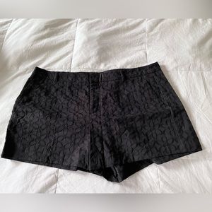 Elle Black Embroidered Shorts